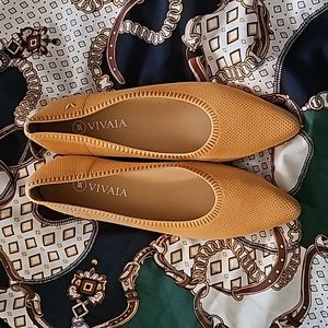Vivaia 41 flats mustard yellow